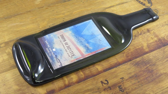 Slumped Wine Bottle Drops Of Jupiter Great Cheese Plate Etsy