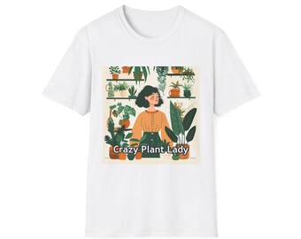 Crazy Plant Lady Funny Gardening Shirt | Plant Mom Gift | Botanical Tee | Plant Lover Birthday Gift | Garden Shirt