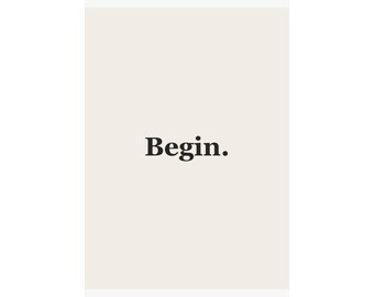 Living Room Begin. | Wall Art Print | Home Office Decor | Gallery Poster Gift