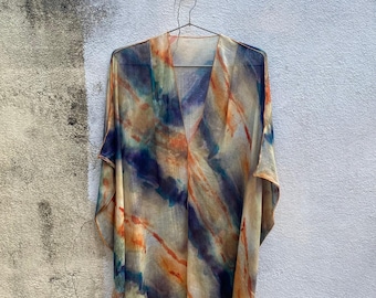 Dark Tiefe Plus Größe Baumwollmischgewebe Kaftan