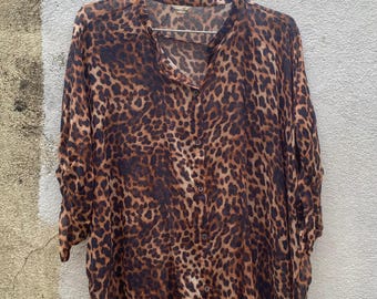 Leopard Bluse Free Size
