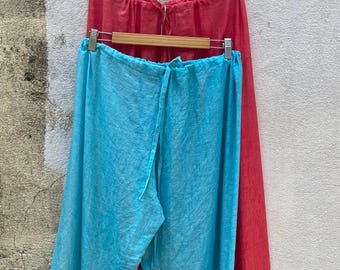 Leichte Hose aus 100% Baumwollbatist - Stonewash-umweltfreundlicher Stoff