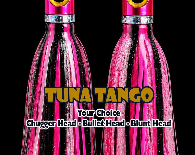 Tuna Tango, Fishing Lure, Pelagic Prey Series,  Chugger Head or Bullet Head Offshore Trolling Lure with Ballast Chamber.