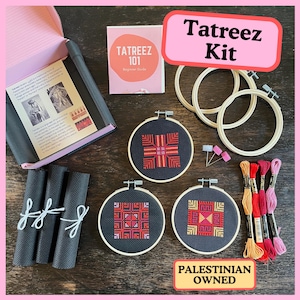 Anfänger DIY Traditionelles Falahi Kreuzstich Palästinensisches Tatreez Kit Set Geschenk Handgemachte Stickerei Handwerk Hobby Box Projekt