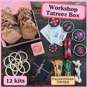 Tatreez Embroidery DIY Workshop Kit: Palestinian Craft Workshop Box