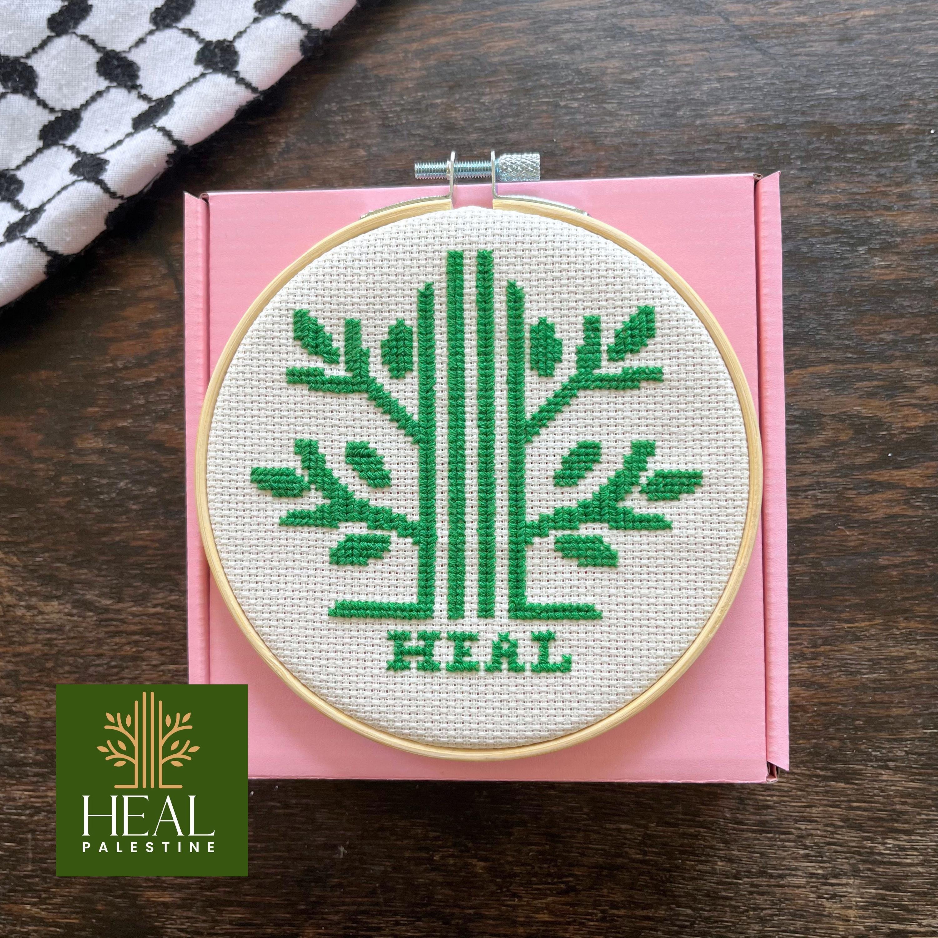 HEAL パレスチナ タトリーズ刺繍キット：パレスチナ DIY 初心者向け