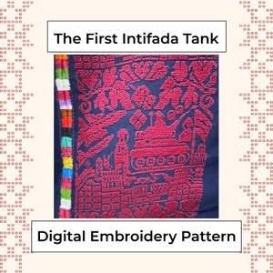 Traditional Palestinian Tatreez Embroidery Gaza Qilada Necklace Tatreez Digital File Pattern