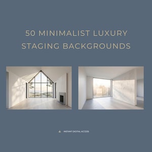 Minimalist Virtual Staging Backgrounds | Empty Luxury Room Scenes for Staging | Soft Natural Light Realtor Mockups