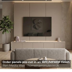 Media Wall Build Plans | Cnc Woodworking Plans, Floor-to-Ceiling DIY Design (DXF, PDF)