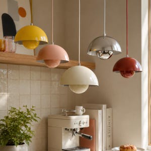 Modern Bud-pendellampa Skandinavisk Kupolhängande Lampa Färgglad Nordisk Taklampa