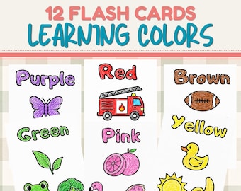 Colors Flash Cards, Learning Colors Printables, Preschool Learning Activities, Kindergarten Flashcards, Coloring Pages For Kids