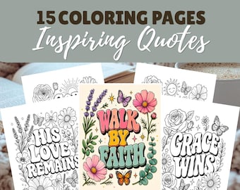 Inspiring Coloring Pages, Faith Printable, Motivational Coloring Pages, Scripture Coloring Pages, Bible Verse Coloring, Procreate Coloring