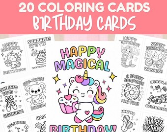 Birthday Coloring Cards, Birthday Coloring Pages For Kids, Happy Birthday Coloring, Birthday Cards Digital, Easy Coloring Pages