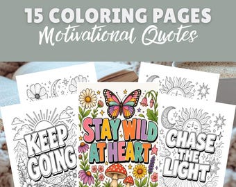 Motivational Coloring Pages, Self Love Coloring, Digital Coloring Pages, Quotes Coloring Page, Affirmations Coloring, Procreate Coloring
