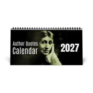 Simplex Author Quotes 2027 Desk Calendar | Horizontal Grid Planner