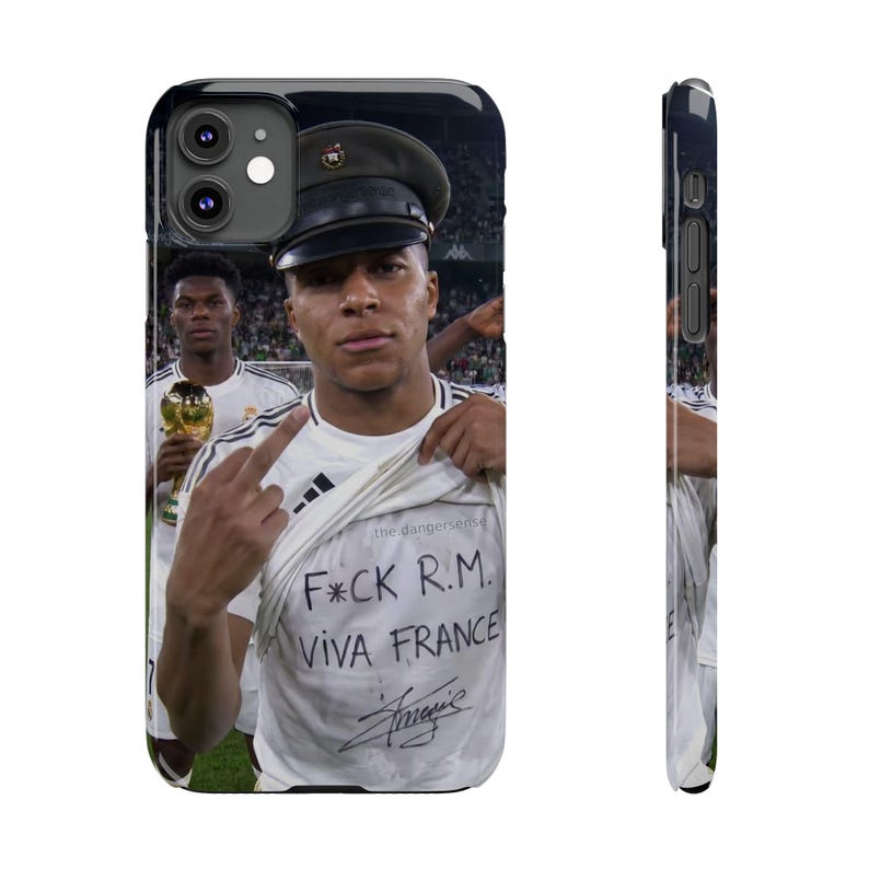 Mbappe Funny Phone Case | Viva France Meme | Real Madrid Football Joke Gift | iPhone All Models | France Football Fan Cover image 1