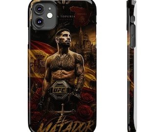 Ilia Topuria El Matador Phone Case | UFC Champion Spain | iPhone All Models | MMA Gift | UFC Featherweight Fan Cover