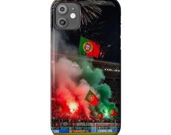 Portugal Football Phone Case | Stadium Flares Fans Flag | iPhone All Models | Soccer Gift | World Cup 2026 | Portuguese Fan Cover
