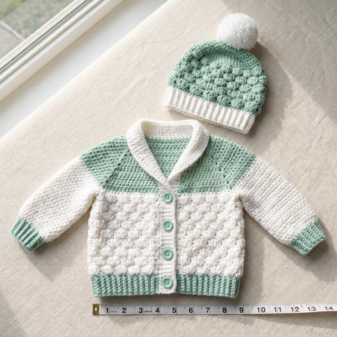 Snowdrop Baby Cardigan Crochet Pattern Pdf,newborn Matching Sweater and ...