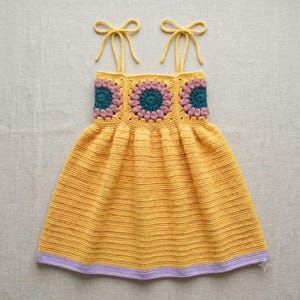 Häkelmuster, Sonnenkleid, Babydoll Boho Oma Motiv, verstellbare Träger (Digitaler Download)