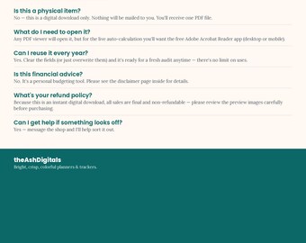 Auto-Calculating Subscription Tracker PDF | Budget Planner, Cancel & Save (Digital Download)