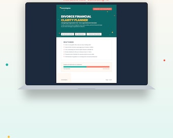 Divorce Financial Planner, Auto-Calculating Net Worth & Split Estimator (PDF)