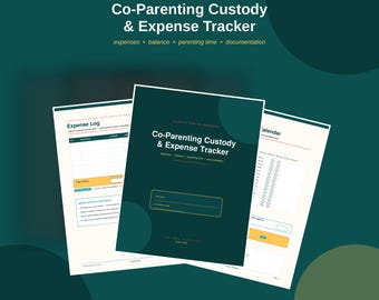Co-Parenting Custody & Expense Tracker | Auto-Calculating Fillable PDF | Who-Owes-Whom Balance Calculator | Divorce Planner