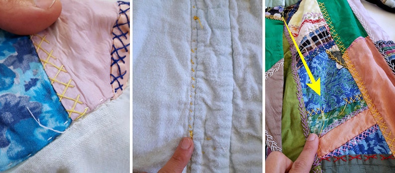 vintage 1940s Patchwork Crazy Quilt Coat Robe