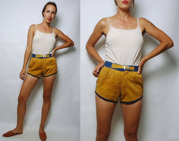 vintage 1930s Men's Cotton Basketball Shorts- Gym