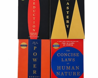 Robert Greene-boekenset van 4 | De kunst van het verleiden, meesterschap, de kracht van de 48 wetten