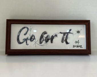 Customized constellation-themed minimalist crystal calligraphy and painting for office desks, bedside tables, and ornaments.