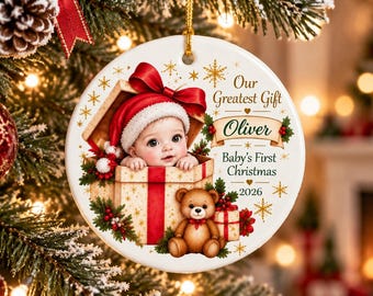 Personalized Baby First Christmas Ornament, Custom Newborn Keepsake Gift, Baby  Christmas Tree Decoration for New Parents, 2026 Holiday Gift