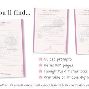Soft Place to Land | Printable Burnout Journal | Guided Reflection Prompts, Affirmations (Digital Download) image 4