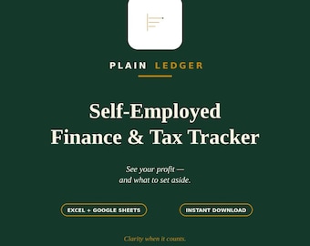 Gestor de finanzas e impuestos para autónomos, gestor de gastos (formulario 1099), contabilidad para freelancers, calculadora de impuestos trimestral, Excel y Google Sheets.