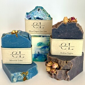 Natural Handmade Soap Bundle | The Sail Away Collection | Florals & Wood Sage  (125g)