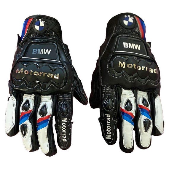 BMW Motorrad Cowhide Leather Motorcycle Racing Gloves: Protective Sport Performance Gear