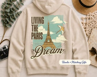 Paris Travel Gifts, Hoodies Sweatshirt, Eiffel Tower Gift, France Vacation Keepsake, Paris Lover Gift