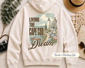 Cape Cod Travel Gifts, Hoodies Sweatshirt, Massachusetts Beach Gift, Coastal New England Keepsake