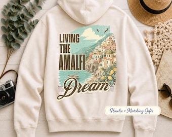 Amalfi Coast Travel Gifts, Hoodies Sweatshirt, Italy Vacation Gift, Positano Trip Keepsake