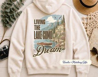 Lake Como Italy Travel Gifts, Hoodies Sweatshirt, Italian Lakes Gift, Lago di Como Trip Keepsake