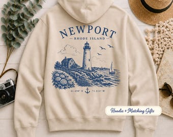 Newport RI Travel Gifts, Hoodies Sweatshirt, Newport Rhode Island Gift, Coastal Sailing, New England Trip Keepsake