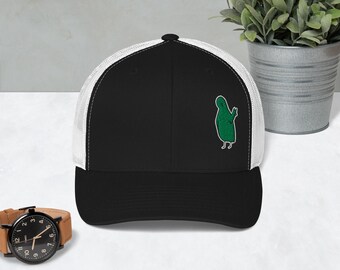 WerdBerds Jon Green Berd Retro Trucker Hut | Bestickte Mesh Back Cap | Klassische Snapback Cap | Outdoor Lifestyle Kopfbedeckung