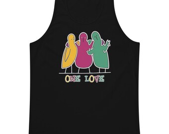WerdBerds "ONE LOVE" Männer Tank Top aus Baumwolle | Entspannte Passform Sommerbekleidung