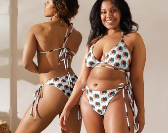WerdBerds One Love Recycling String Bikini | Nachhaltige Bademode zum Binden (UPF 50+)