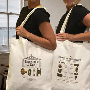 Threshold & Key Hardware Co. Canvas Tote, Architectural Details Bag