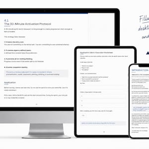 Le système d'activation | Cahier d'exercices numérique pour le TDAH, les dysfonctionnements exécutifs et l'initiation aux tâches