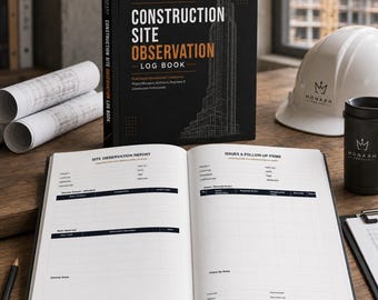 Construction Site Observation Template, Site Visit Log Book PDF, Architect Field Report Form