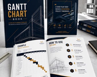 Gantt Chart Planner PDF, for Architects, Construction Planner, Project Timeline Template(Digital Download)