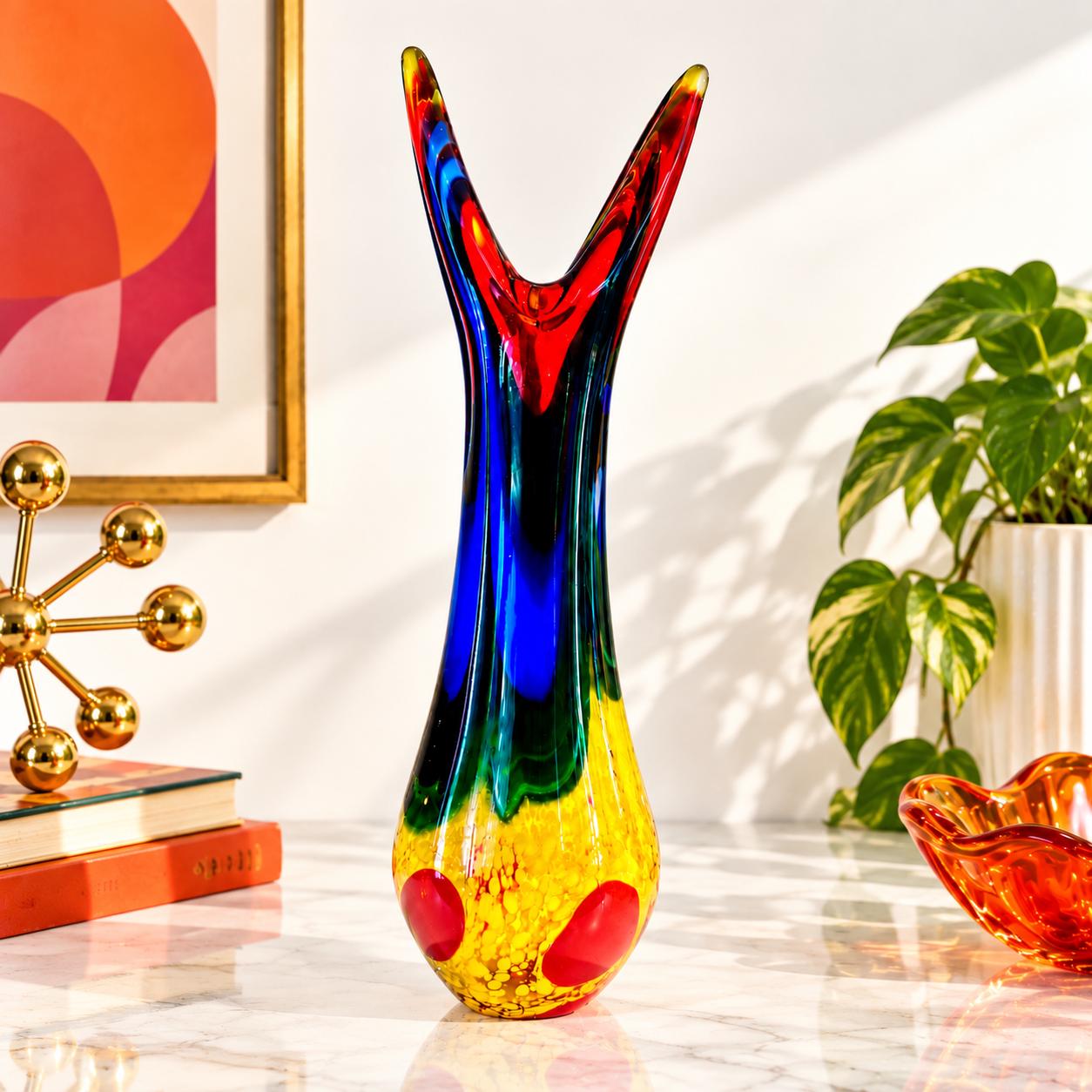 Murano Vase Multicolor - Etsy