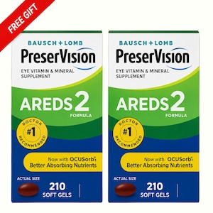 PreserVision AREDS 2 Augenvitaminen 210 Softgels Vision Support Ergänzung Zeaxanthin Formel 2er Pack